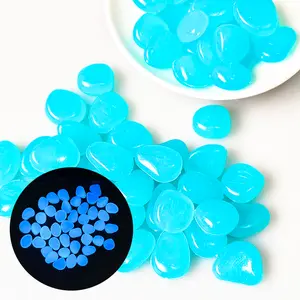 Glow in The Dark Pebbles 200/500 PCS Luminous Stones for Garden & Fish Tank Decor Organic Coco Ambience Stones Soft Glow at Night - Ambient Decoration