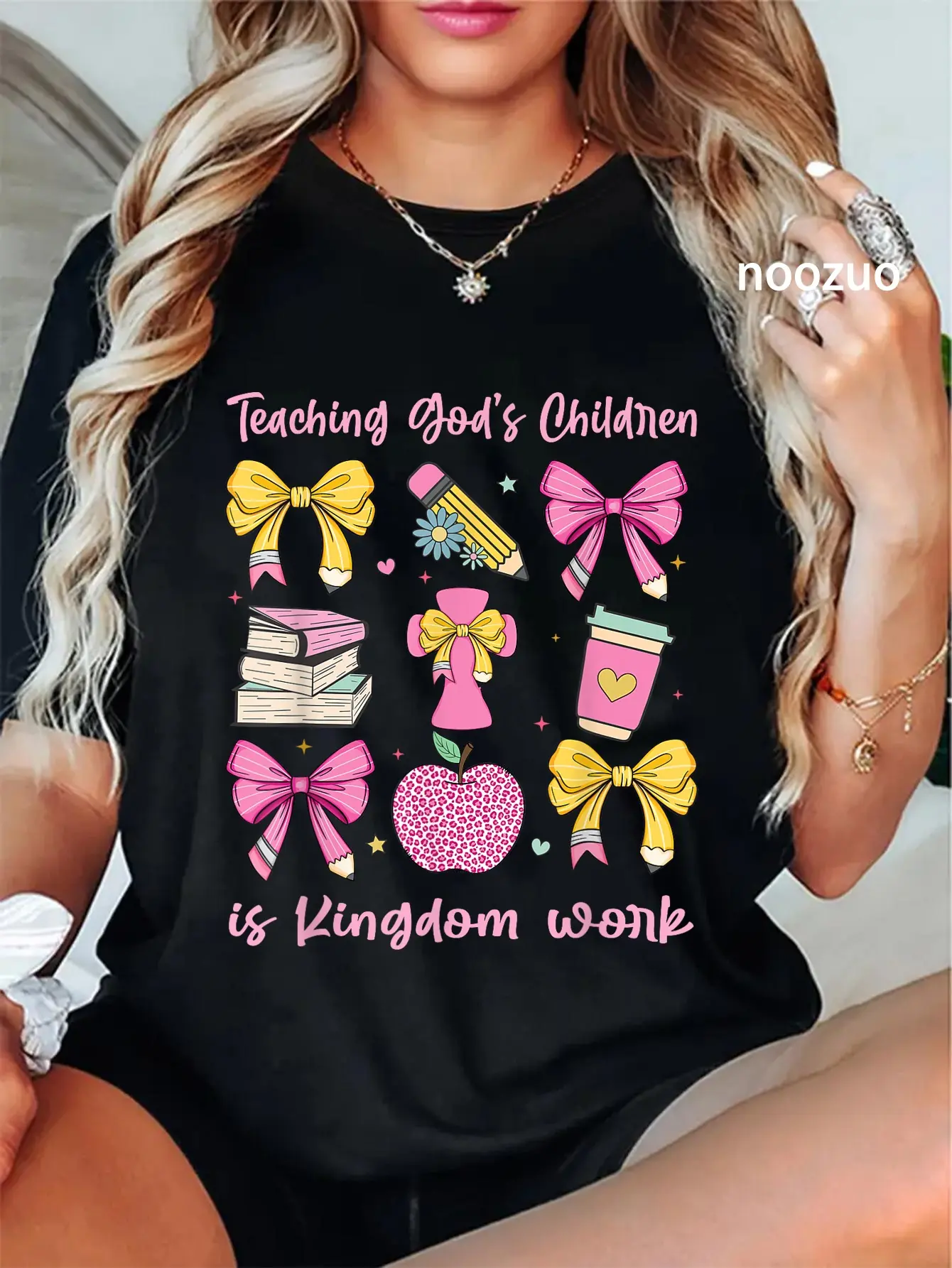 100% Cotton Christian Teacher, Teaching God's Children, Is Kingdom Work T-Shirt