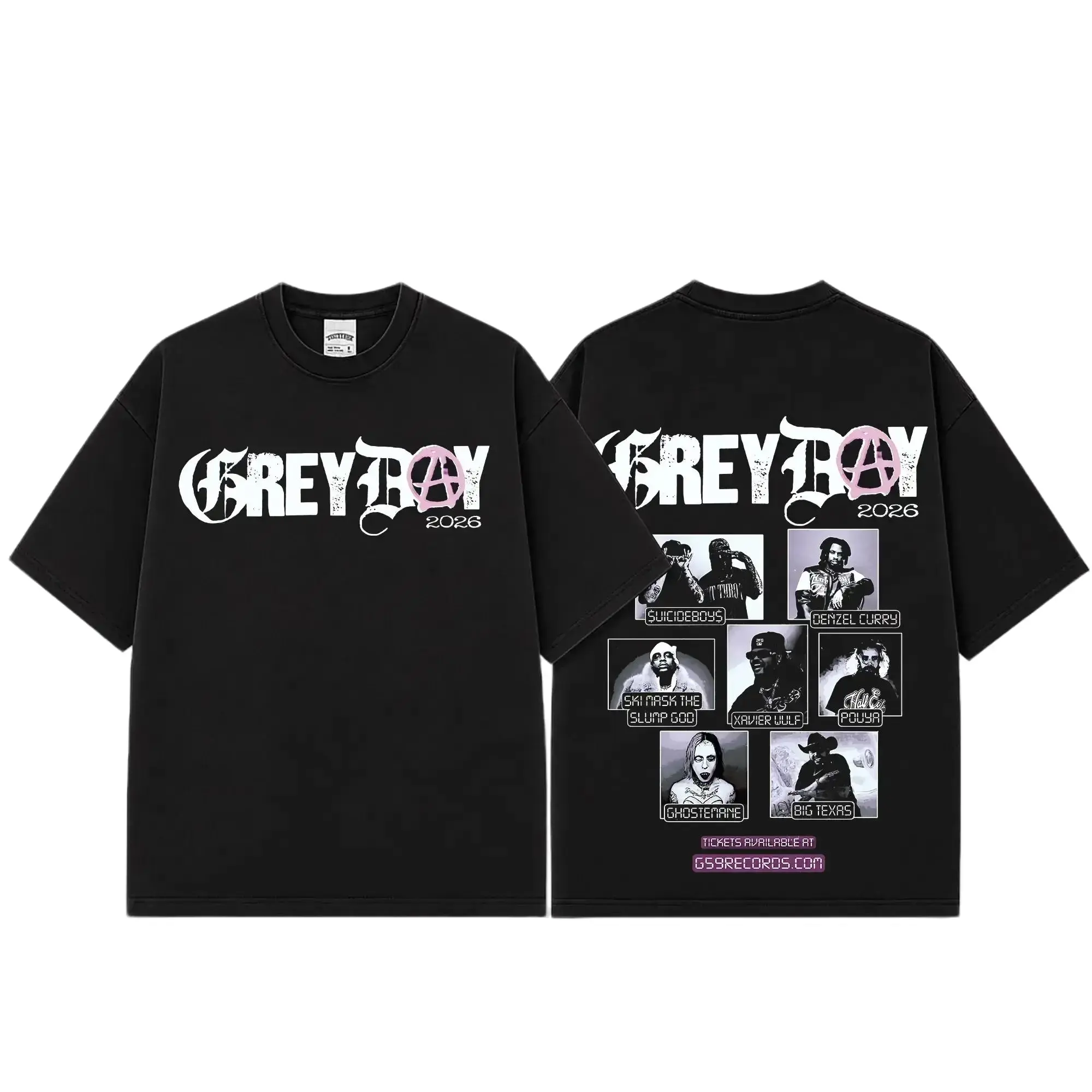[Free Ship] GreyDay 2026 Tour Schedule Tour Dates Black Shirt, Hip-Hop G59 Shirt Gift for Fan, G59 Tour Merch, Unisex Rapper Clothing, Vintage Band Shirt, Gift for Music Fan, Streetwear