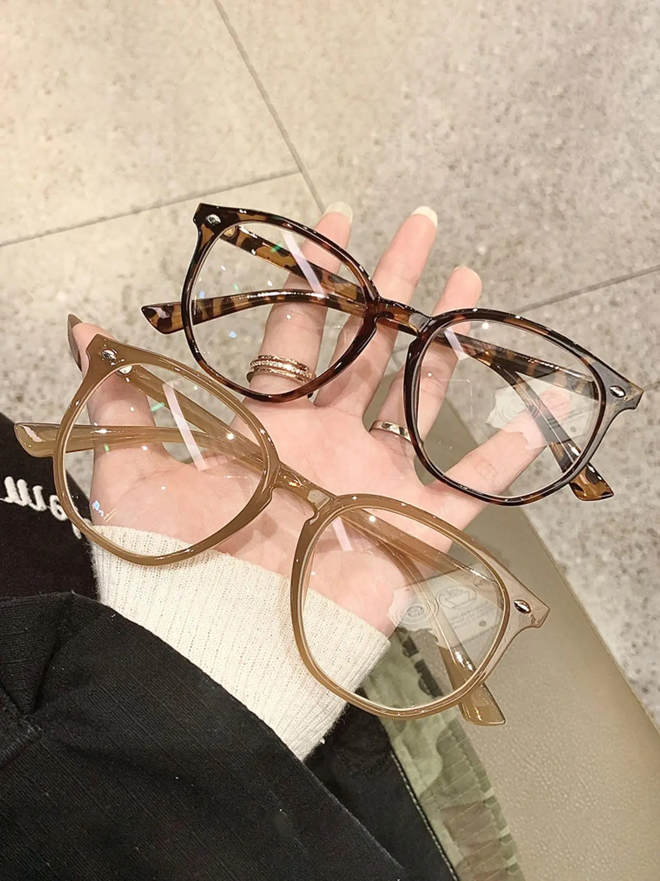 Women's Fashionable Leopard Pattern Eyeglasses, Fashion Frames, Trendy Casual Eyeglasses for Everyday Use, Fashion Accessories for Outdoor Activities