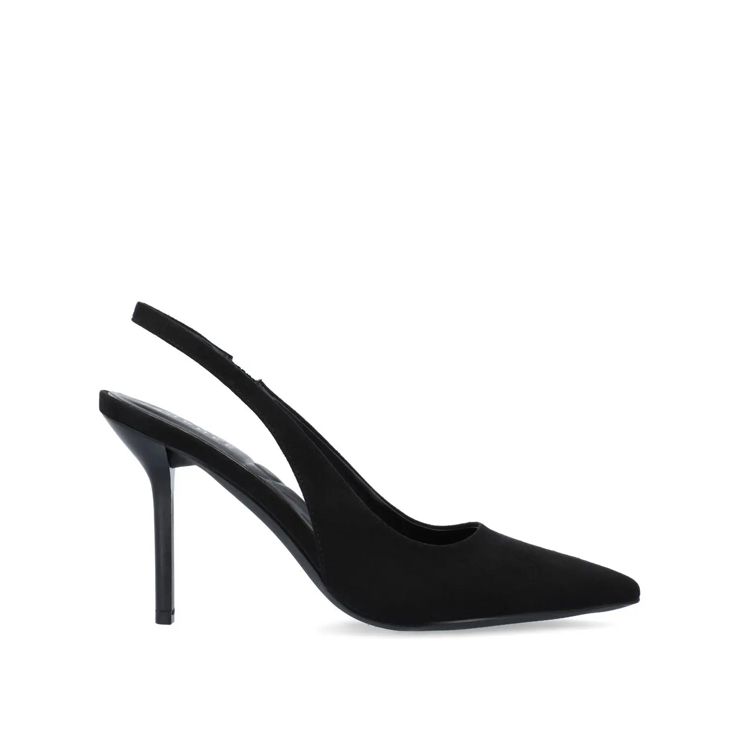 ELENNEY SLINGBACK STILETTO HEELS - Black Faux Suede