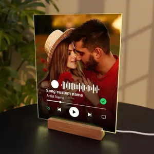 EGD Custom Spotify Plaque with Gradient Effect | Choose Your Photo & Song for Birthday Gift for Women & Men | Personalized Spotify Plaque Gift for Boyfriend | Birthday Gift