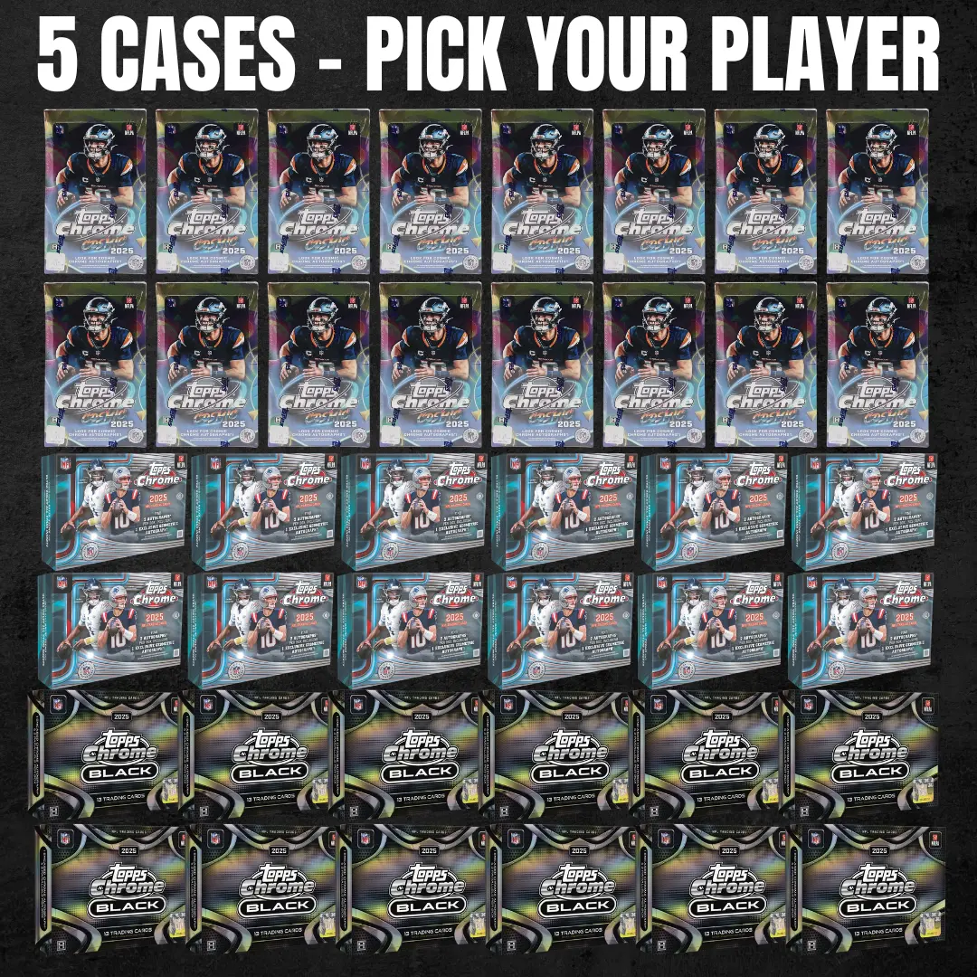 5 CASE PICK YOUR PLAYER FOOTBALL BREAK #2022: Topps Chrome Breaker's Delight x12 + Topps Chrome Cosmic x16 + Topps Chrome Black x12