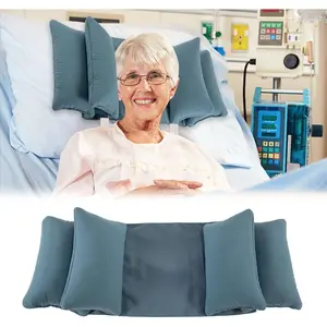 Neck Wedge Stabilizer Pillow for Sleeping to Keep Head Straight, Wedge Head Positioning Pillows for Elderly, Bedridden and Disabled, Face up Sleep Upright Pillow (Blue)