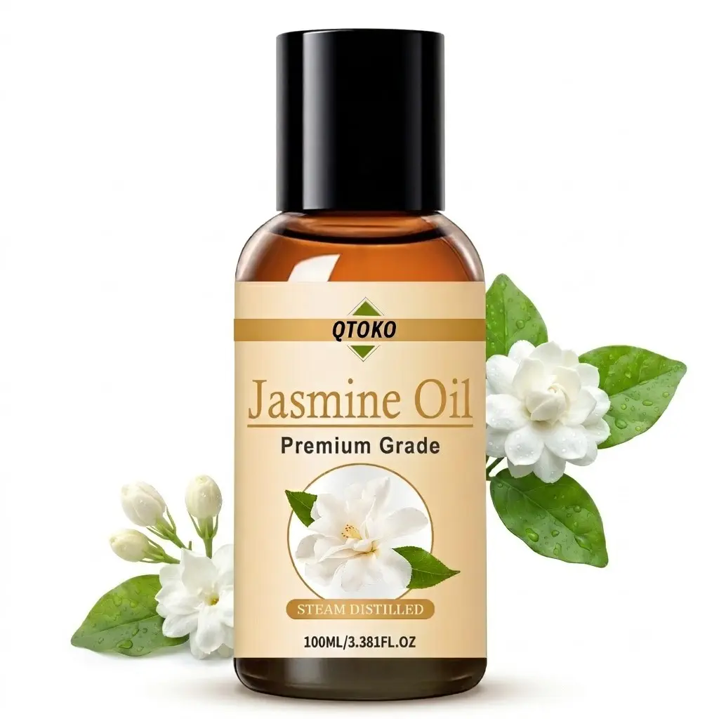 100ML Jasmine Essential Oil, Natural Steam Distilled, Premium Jasmine Oil for Home Aromatherapy, Diffuser, Bath & Relaxation, Wellness, Aromatherapy Essentials