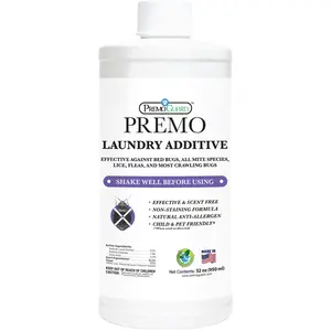 Bed Bug & Mite Killer Laundry Additive - 32 oz - All Natural Non-Toxic - By Premo Guard Household Detergent