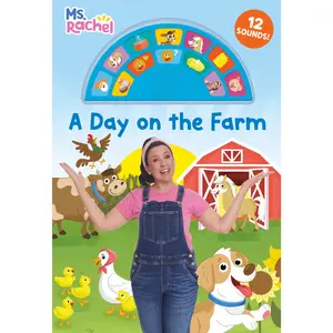 A Day on the Farm (Ms. Rachel): An Interactive Sound Book with 12 Sounds! [With Battery] -- Mr Aron - Board Book
