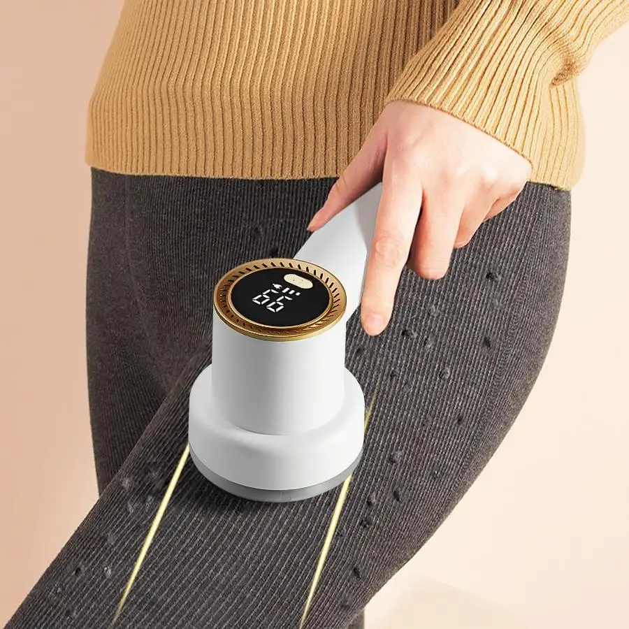 Rechargeable Electric Lint Remover, 3-speed Electric Lint Remover with Mini Roller & LED Digital Display, Household Lint Cleaner for Home, Living Room