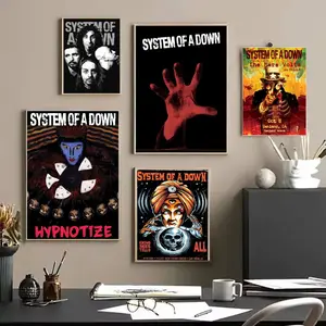 Heavy Metal Band S-System Of A-Down Poster HD Sticky Waterproof Wall Art | High Quality Graphic Prints Aesthetic Home Living Bedroom Bathroom hallway Decor Trendy Room Decoration | Multiple Size Options Available