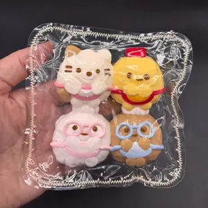 Pack of 4 cute animal mini taba squishy