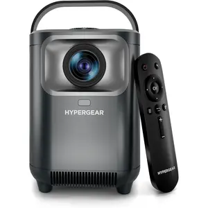 HyperGear CinéMini Portable Mini Projector with Wifi & Bluetooth - 1280 x 720p HD, 160 ANSI Lumens, 5W Speaker, 30-200 inch Screen, Small Projector for Bedroom, Home Theater & Office