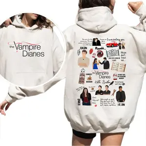 Vampire Diaries Quotes Hoodie, TVD Merch Pullover, Damon Salvatore Mystic Falls Graphic Hoodie, TVD Fan Gift for Men and Women, Fall Casual
