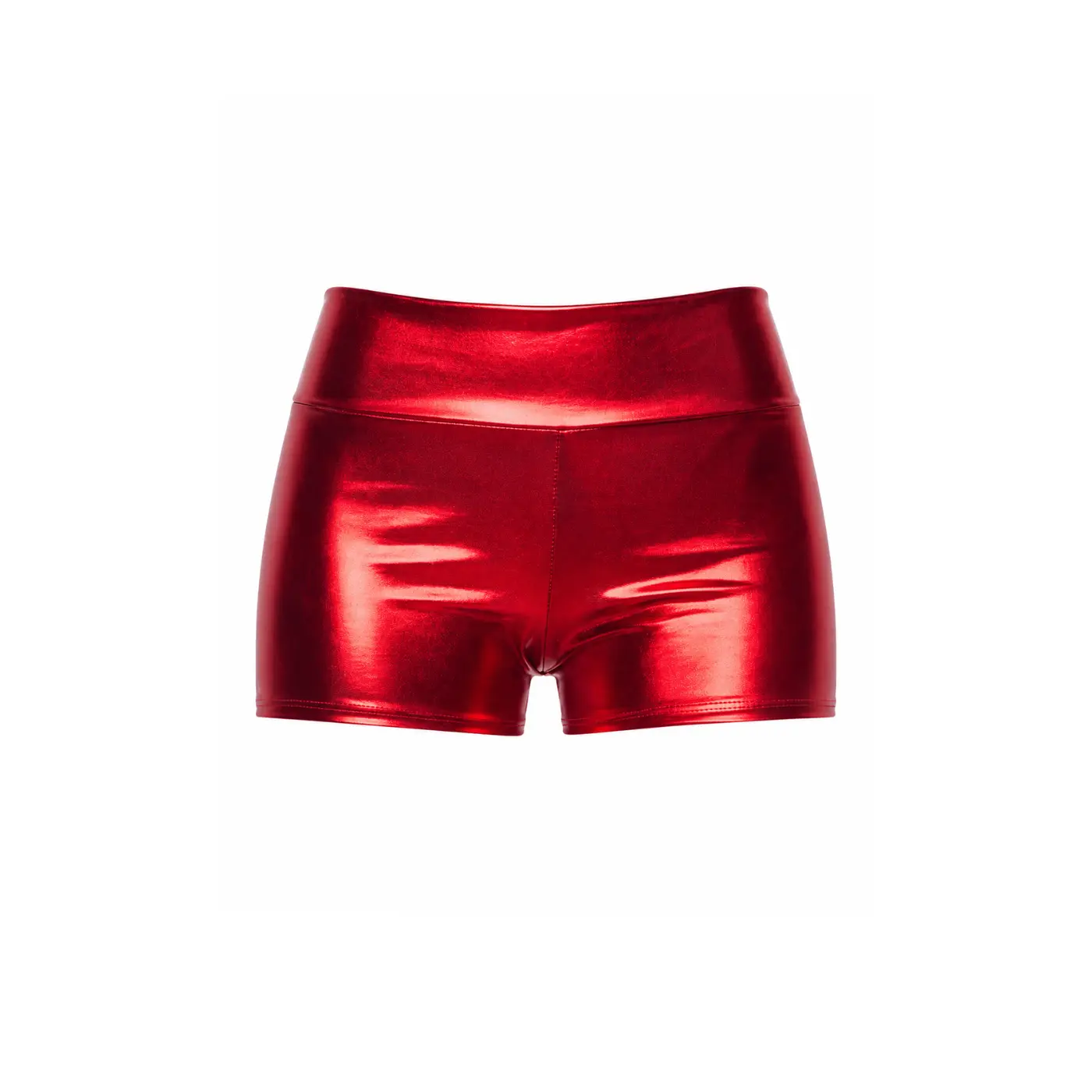 Disco Fever Red Metallic Shorts