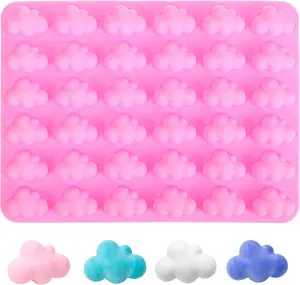 Silicone Molds Molds Ice Cube Molds Silicone Cookie Stencils Molds Candle Wax Molds Gum Paste Molds Pink Chocolate Molds Candy Molds Jelly Molds with 36 Cavity