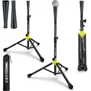 Eastgoing Heavy Duty Baseball and Softball Portable Travel Batting Tee.Adjustable Height | Portable | Collapsible. Baseball Hitting Tee for Any Age Player Practice