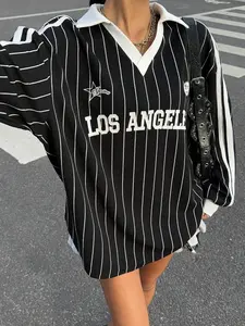 Women's Striped Print Loose Sweatshirt, Casual Fashion Pullover, Comfortable and Stylish, Perfect for Daily Wear