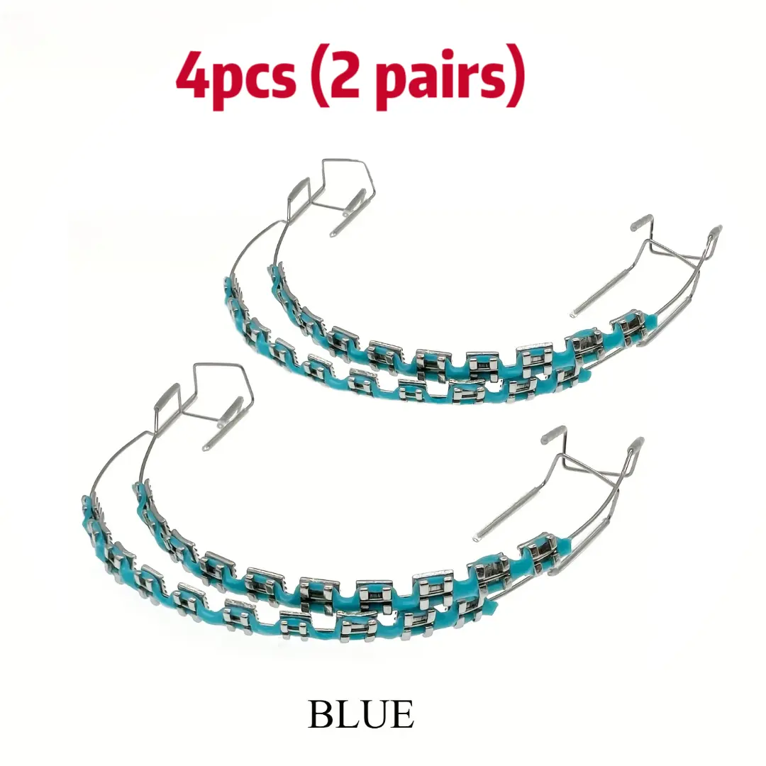 Unisex Casual Streetwear Braces Multi-Pack (4pcs/2 Pairs with Hooks) - Durable Metal Coating, Odor-Free, Stylish, Sturdy, Limited-Edition Multi-Color Fashion & Costume Accessories for Christmas, Halloween, Brace Shape