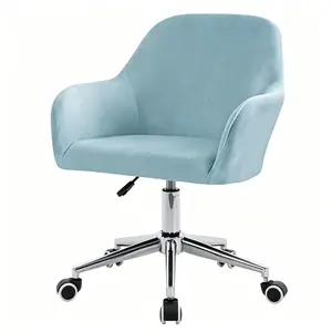 [Premium Stretch]  Soft Office Desk Chair Cover with High Armrests | Full Protection Elegant Computer Task Chair Slipcover for Home Vanity Makeup Seat Cushion Protector