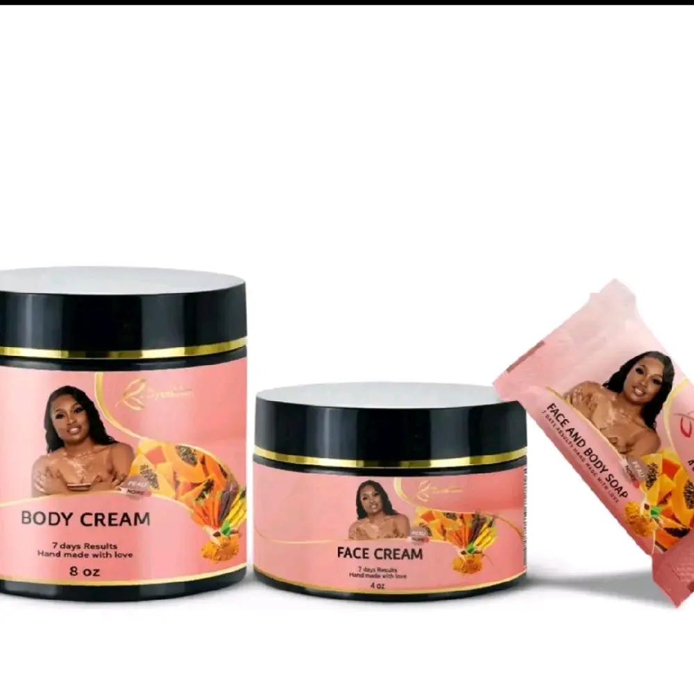 Byennwa 3-Piece Caramel Skincare Set, Glow Body Cream with Gentle Exfoliation