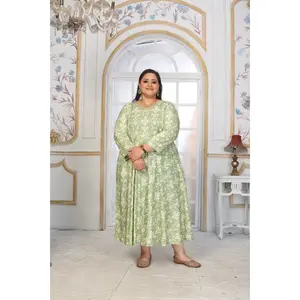 Traditional Plus Size Rayon Long Kurti, Cultural Wear for Women