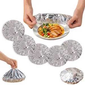 10/20Pcs Reusable Aluminum Foil Food Covers,Pop-Up Tin Foil Food Insulation Cover,Fresh Keeping Food Cover for Kitchen Plates, Bowls, and Containers