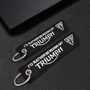 Triumph Badges Embroidery Motorcycle Keyring, Tiger 800 900 Gt Pro Xrt Rally Explorer 1200 Xca XR Xrx Keychain Holder, Key Ring