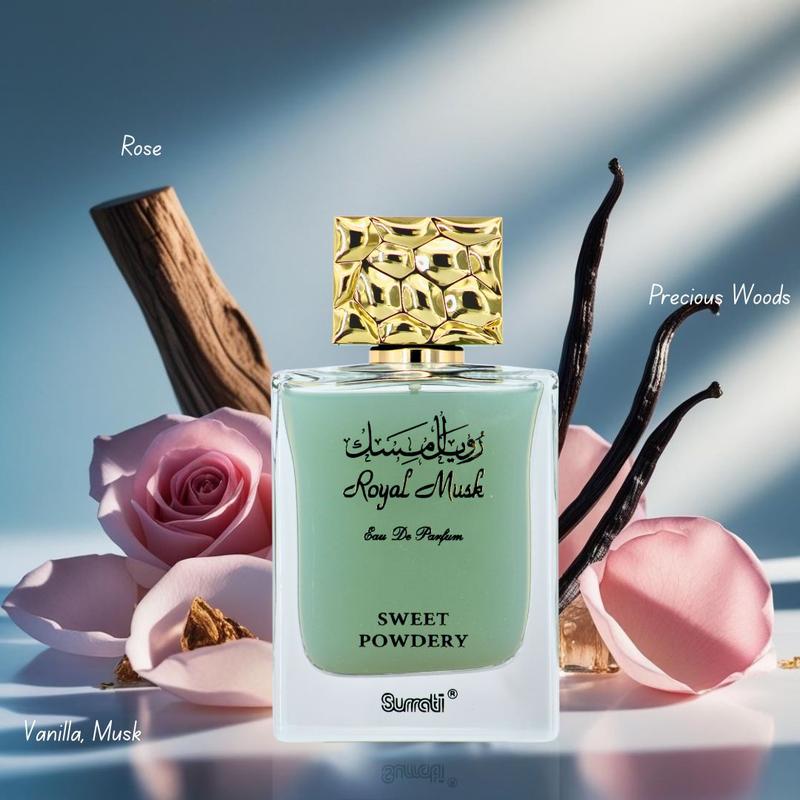 Royal Musk Sweet Powdery EDP 100ML (3.4 OZ) by SURRATI, Exotic Fragrances for Men & Women.
