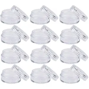 6/12/24 Pcs Travel Cosmetic Jar Pots 5ml Creams Make-Up Sample Containers With Lids For Women Glitter Nail Art Storage Bottles