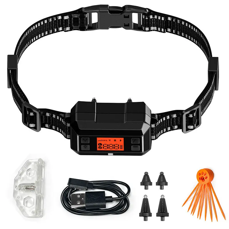 【NewYear2026】GPS Smart Dog Fence Collar with u-blox Chip, 0.24lb, LED Display, Waterproof, Wireless, 33-999yd Range, Rechargeable, Adjustable Alerts, Outdoor Dog Training Collar