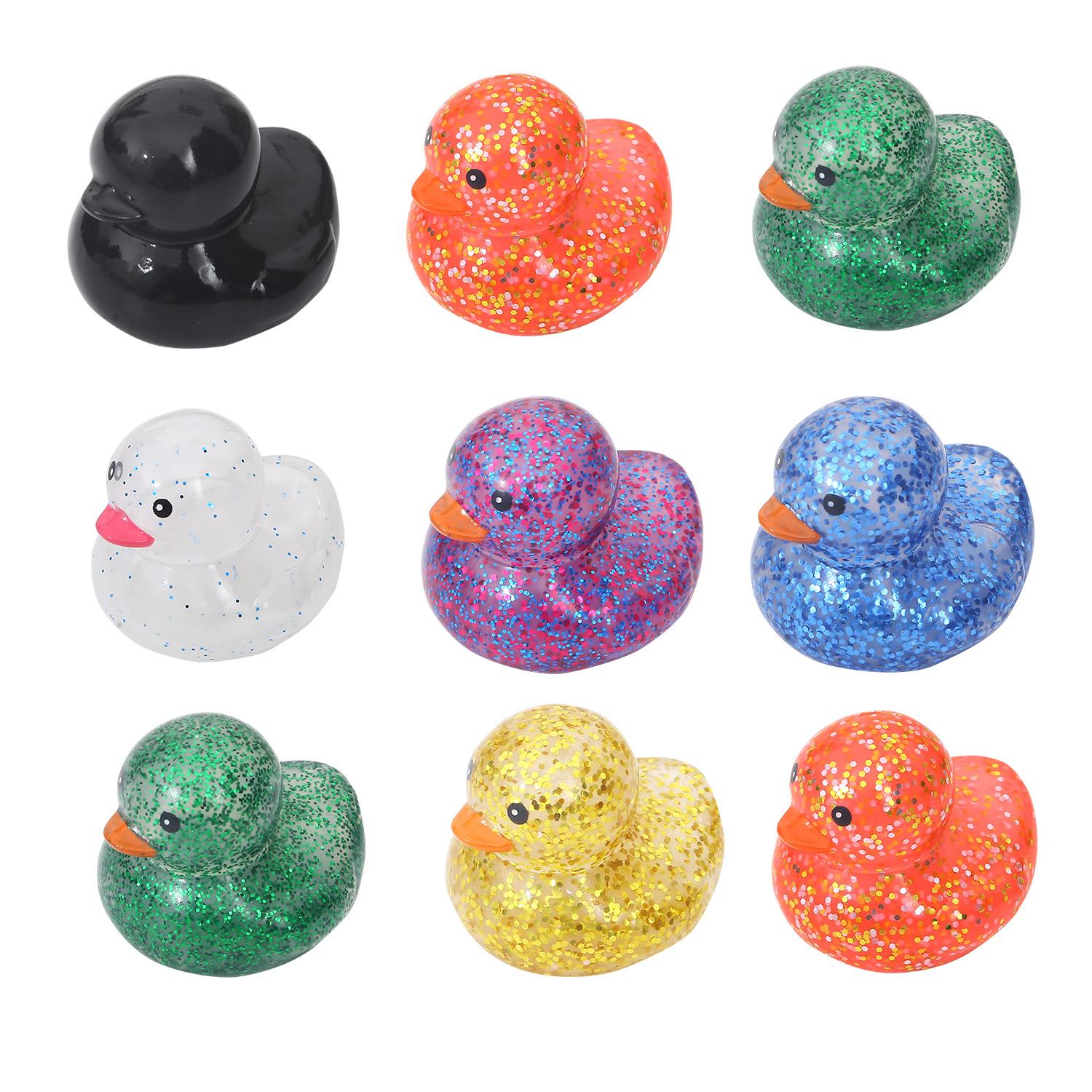 BlingRide 20 PACK Glitter Rubber Ducks for Jeep Ducking, 6.5cm Soft PVC No Scratch, Includes Ducking Cards & Adhesive Dots, Jeep Accessories for Wrangler/Gladiator, TikTok Hot