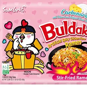 5 Pack Buldak Samyang Carbonara Spicy Noodles Food Instant