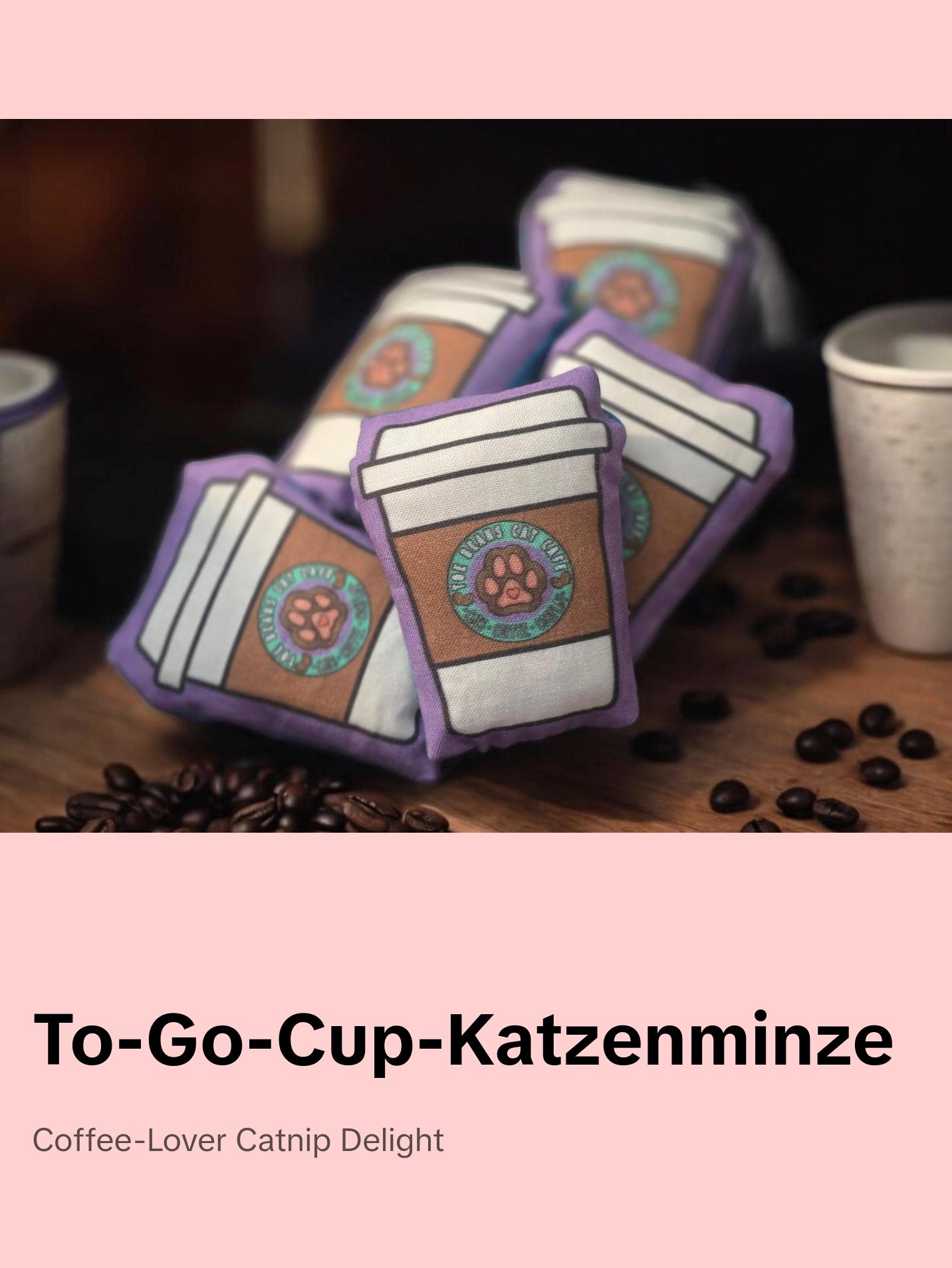 Catnip Filled Cat Toy - To Go Cup Coffee Cup Catnip 1.5 x 3"