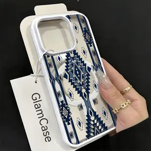 Tribal Geometric Pattern Phone Case， Southwestern Native American Style for iPhone 17 16 15 14 13 12 11 Plus Pro Max. A8