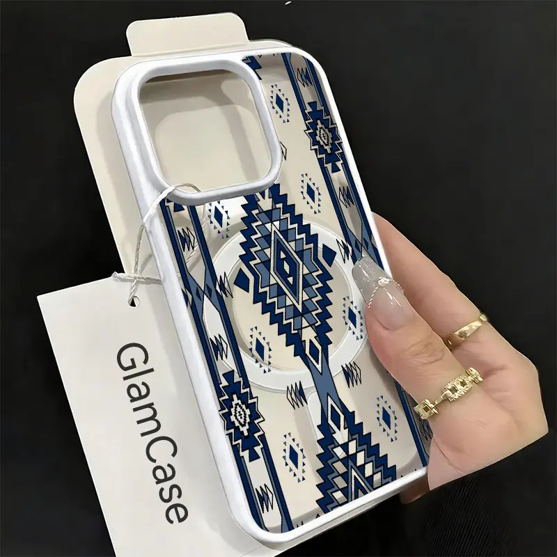 Tribal Geometric Pattern Phone Case, Southwestern Native American Style for iPhone 17 16 15 14 13 12 11 Plus Pro Max. Samsung Galaxy S22 S23 FE S24 Plus S25 ULTRA FE Plus