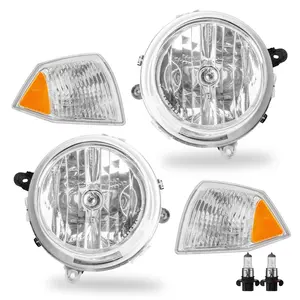 For 2007-2010 Jeep Compass Headlights W/Corner Lamp L+R Factory Style W/Bulbs