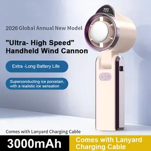 D28 Upgrade Ice Pack Cooling Portable Travel Fan Mini Pocket Handheld Rechargeable Turbine Battery Powered USB High Speed Fan for people