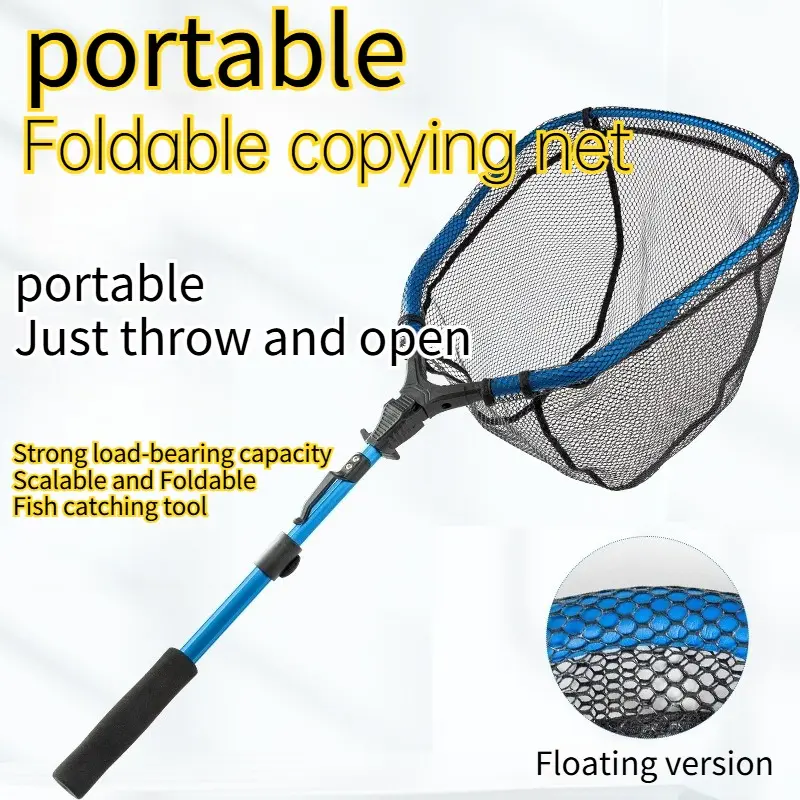 Portable and Scalable Hand Copied Fishing Net, Lure Fishing Net, Square Net, Large Object Sea Fishing, Folding Fishing Net, Fishing Tackle
