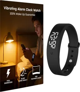 Vibrating Alarm Clock Watch for Heavy Sleepers, Silent Wake Up Bracelet & Smart Wristband, Wearable Vibration Wrist Alarm, Non-dible Sleep Wristband for Men & Women