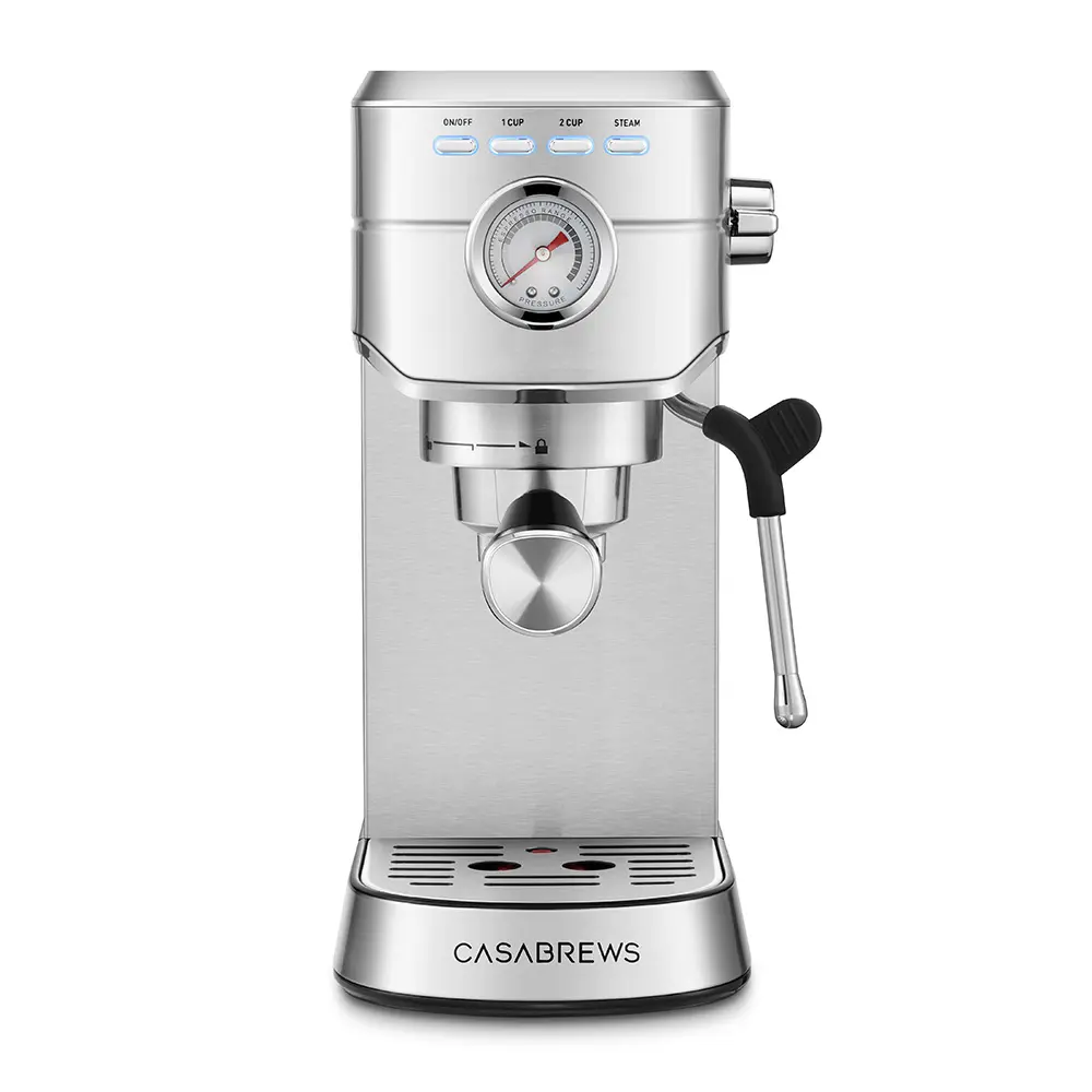 CASABREWS CM5418 20-Bar Kitchen Espresso Machine, Coffee Brewer with Pressure Gauge, Milk Frother