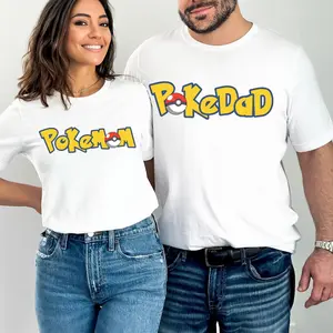PokeDad PokeMom T-Shirt, Personalized Pokegirl Pokeboy Shirts, For Loving Parents Tee, Unique Gift For Family, Family Matching Shirt, 2026 Father's Day Gifts