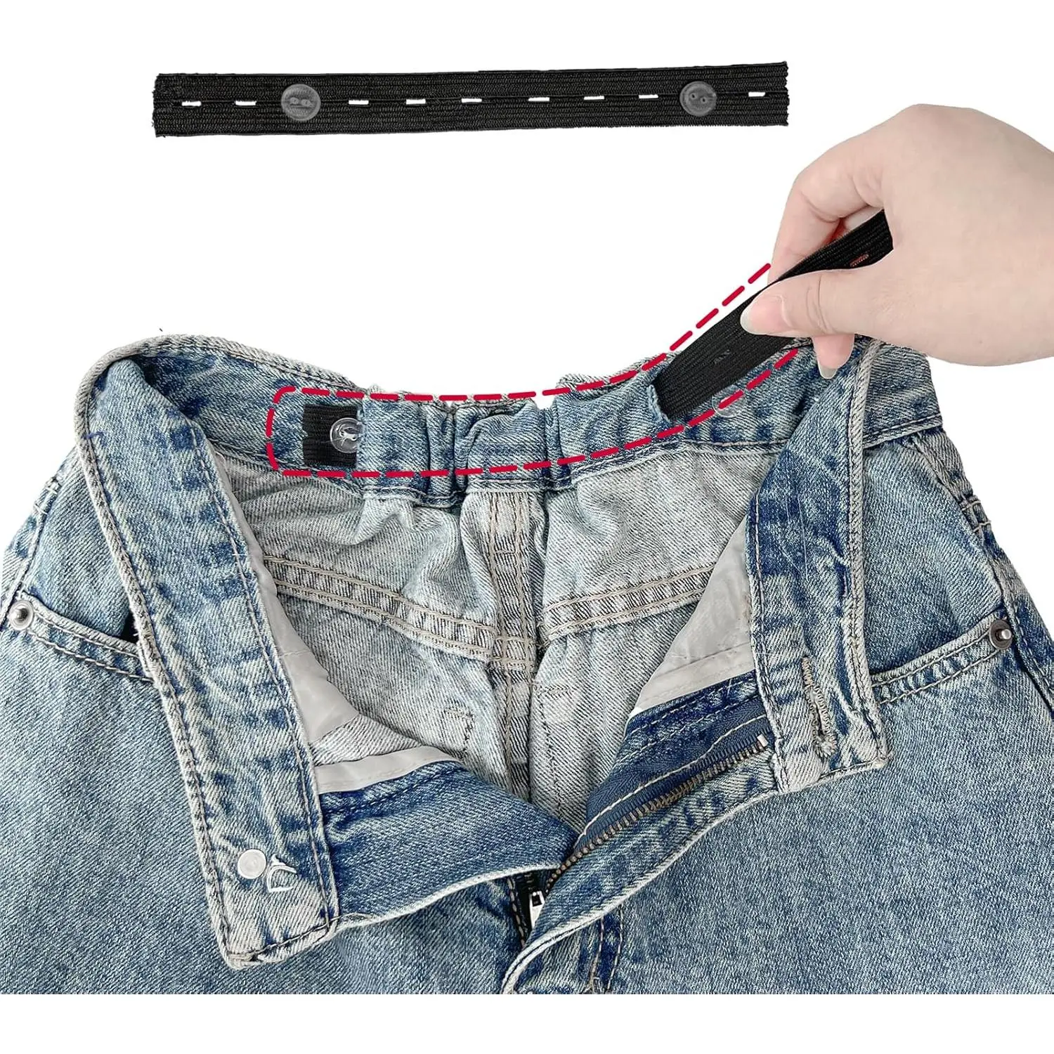 Jeans Button Tightener Pants Adjuster  Tightener for Pants Women Men and , Clip Pack of 6