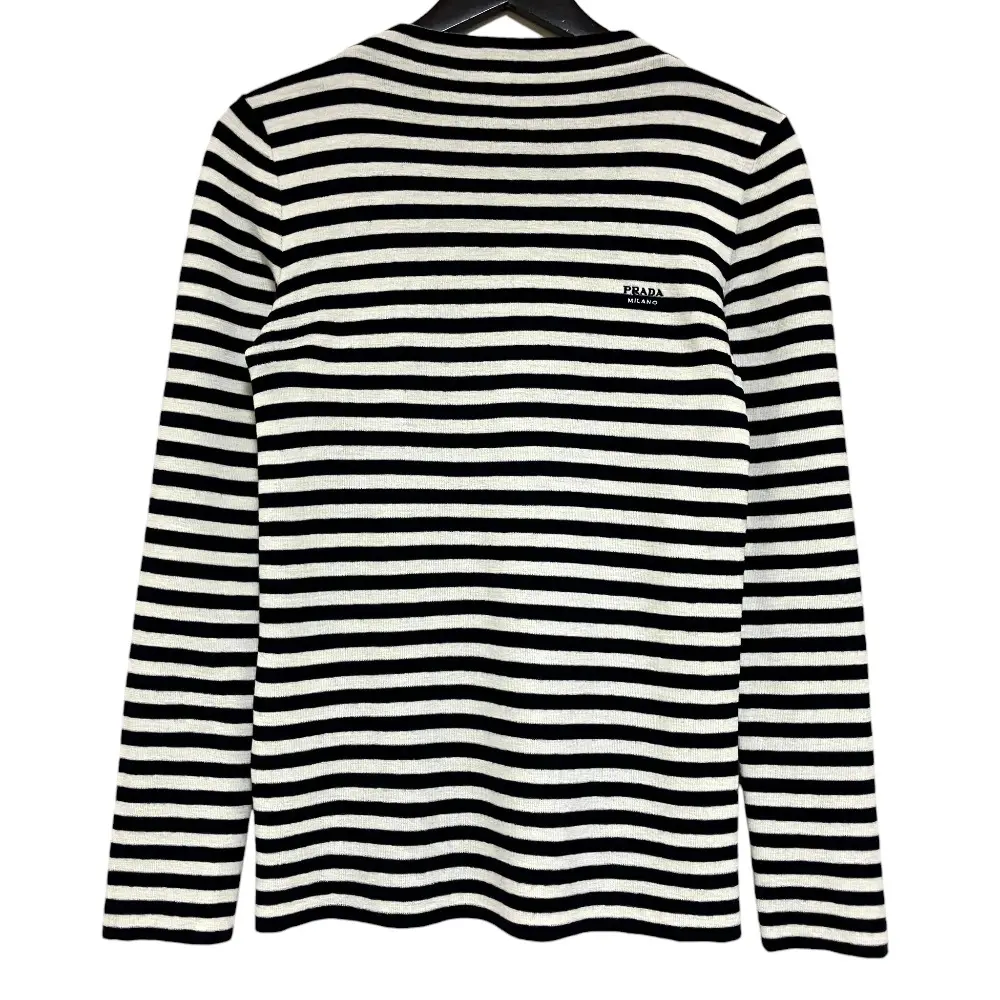 Pre-owned PRADA Wool Small Leather Goods Superfine High Neck Knit Sweater