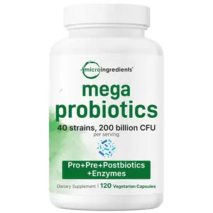 Micro Ingredients Mega Probiotics 200 Billion CFU, 120 Veggie Capsules