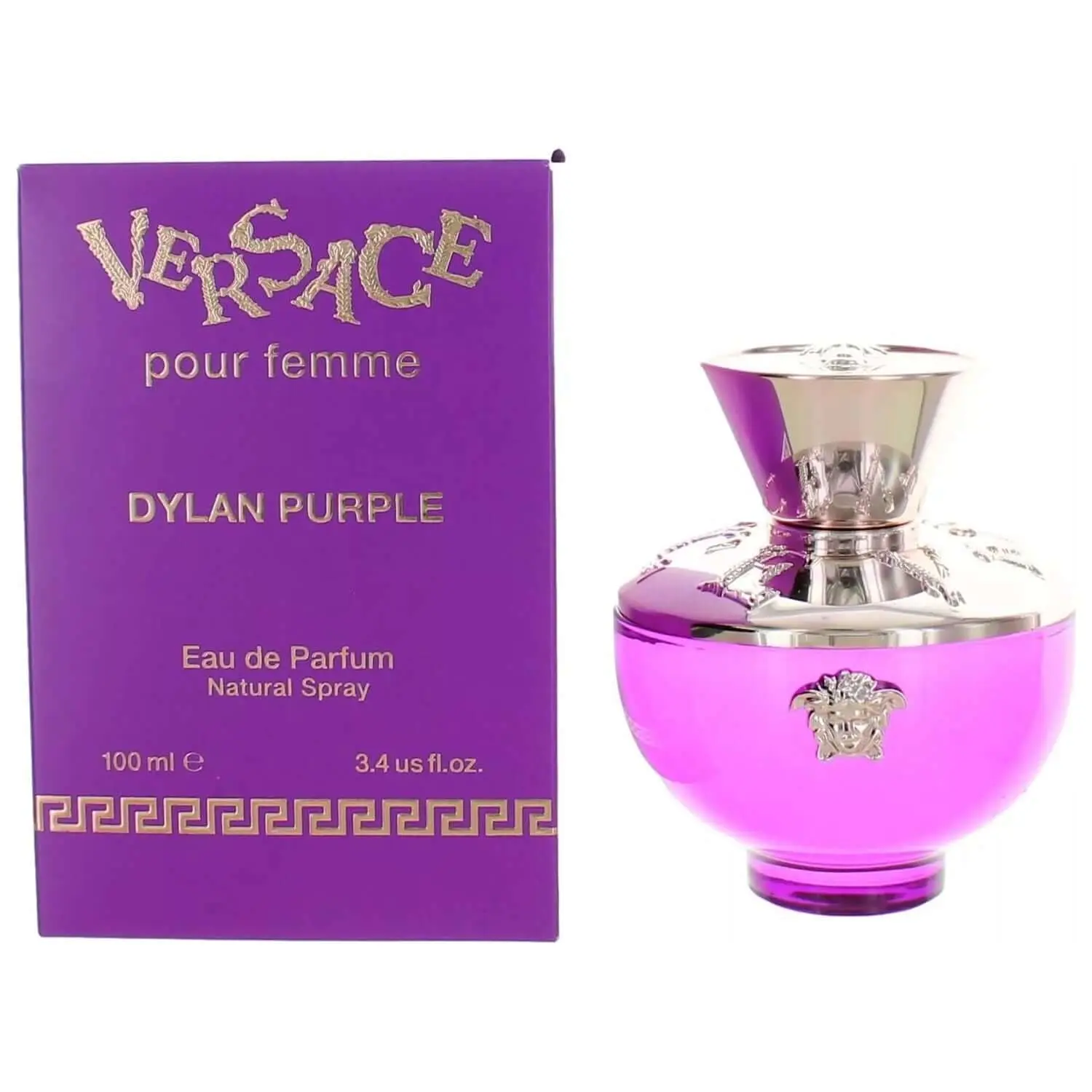 VERSACE Dylan Purple Women's Eau de Parfum (EDP) - Luxury, Elegant, Chic, Exotic, Botanical Women's Fragrance with Bergamot Top Notes, 3.3/3.4 oz, New in Box, Elegant Women's Fragrance
