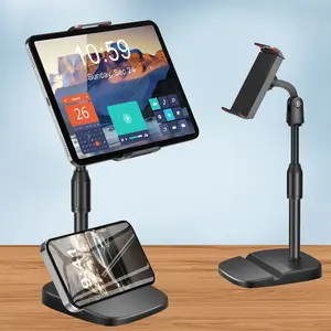 Universal Phone/tablet Desktop Stand, Adjustable Cellphone Holder, Adjustable Clamp Fits 4-14 Inch Devices, Ideal for Smartphones & Tablets, Enhance Your Viewing Experience