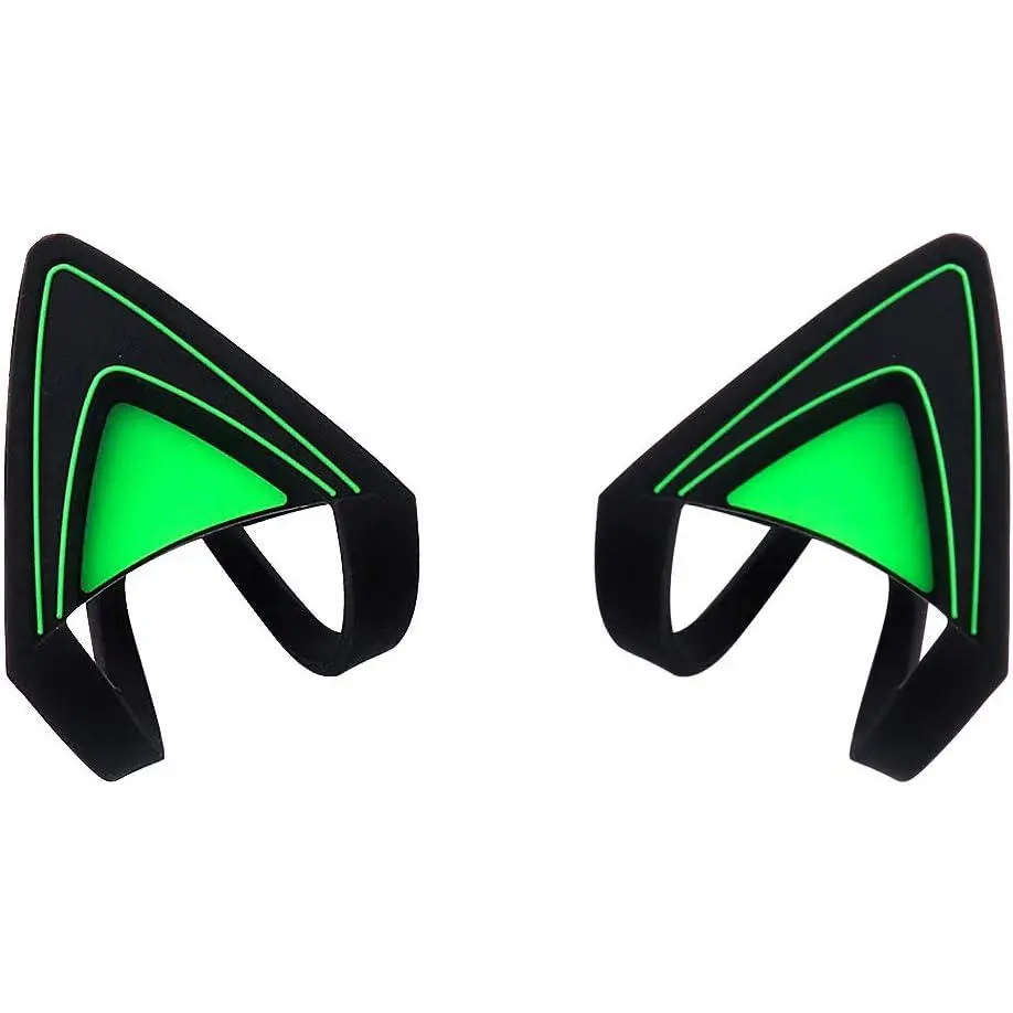 Kitty Ears Lovely Attachable Accessory Compatible for  Kraken 2019, Kraken TE Headsets (Green)