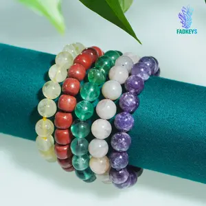 1.Crystal bracelet set, the set includes 5 bracelets, different colors, diameters between 9mm and 11mm