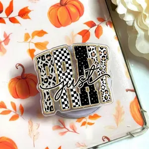 Inspirational Christian PRAY Varsity Leopard Checkered Magnetic Phone Grip Retro Aesthetic Magsafe Kickstand, Trendy Religious Faith Gift For Her