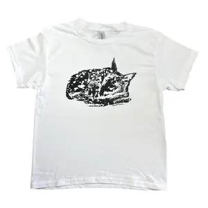 Vintage Fawn Graphic Baby Tee, Handmade Screen Print Retro Graphic Tee, 90s Y2K Deer Print, Sweet Coquette Aesthetic