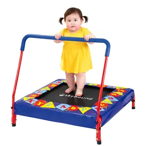 Trampoline for Kids, 36” Indoor/Outdoor Mini Trampoline for Toddlers with Non-Slip Foam Handle, Stable & Safe Bounce,Kids Indoor/Outdoor Mini Trampoline Set Soft Ball Design